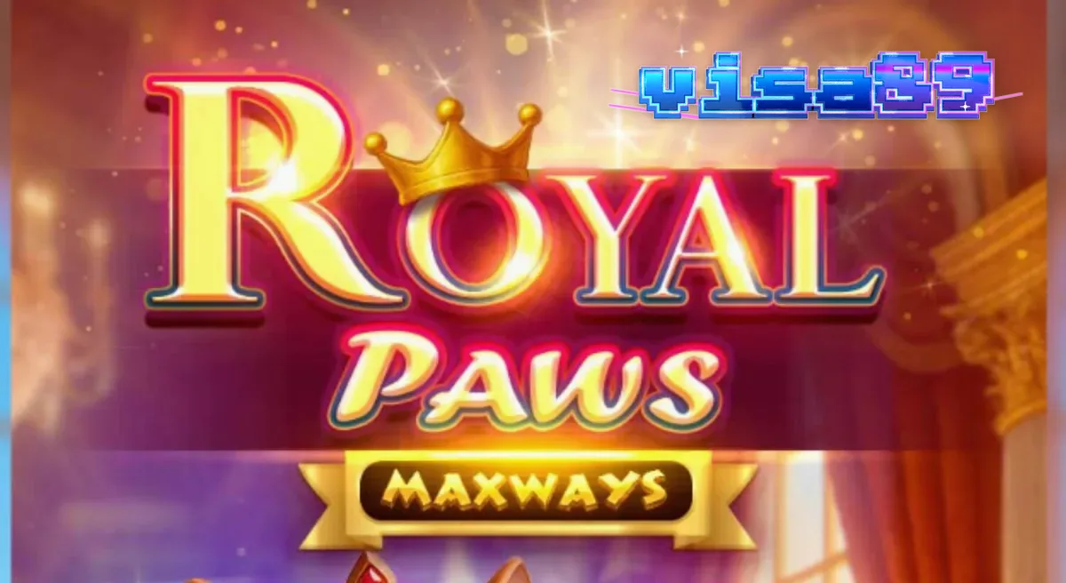 Tampilan visual slot Royal Paws Maxways dengan tema taman istana mewah dan hewan peliharaan.